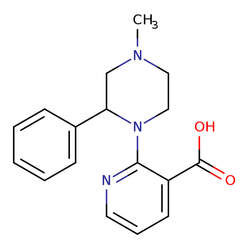 3-Pyridinecarboxylic acid, 2-(4-methyl-2-phenyl-1-piperazinyl)-