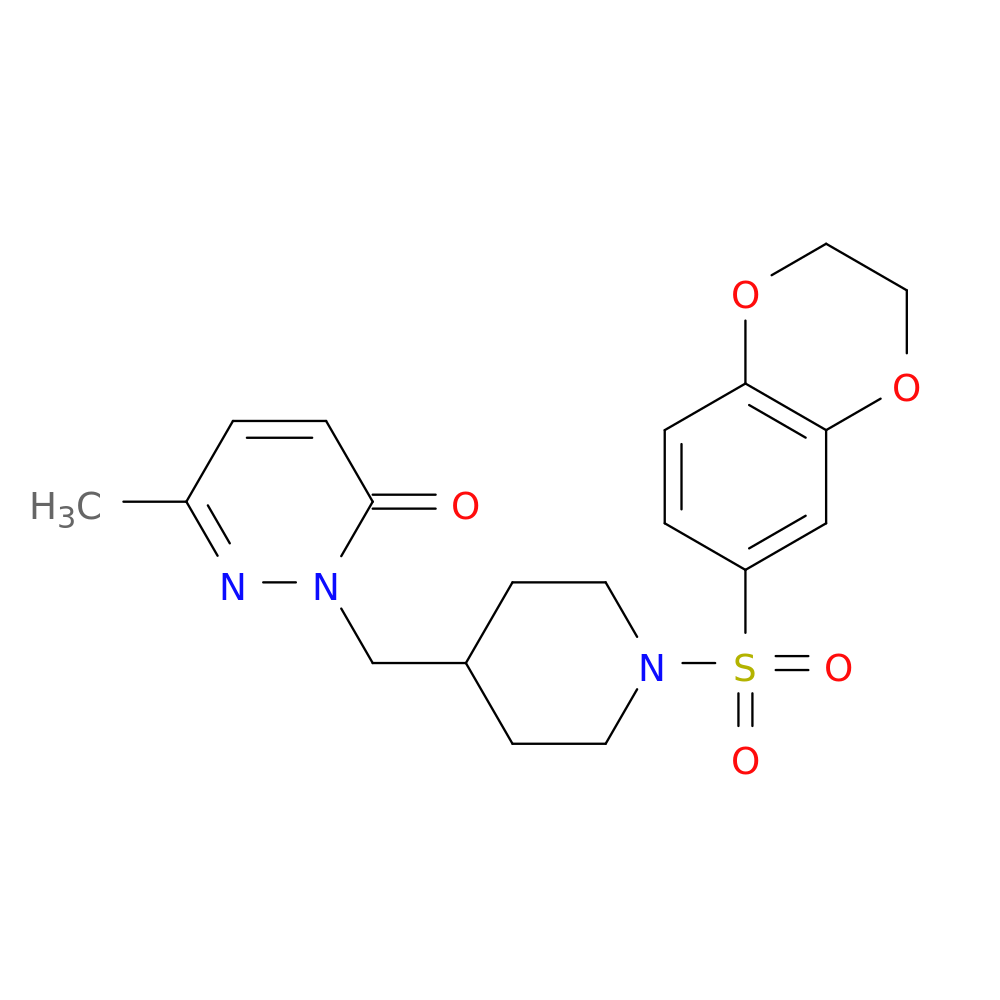 2-{[1-(2,3-dihydro-1,4-benzodioxine-6-sulfonyl)piperidin-4-yl]methyl}-6-methyl-2,3-dihydropyridazin-3-one