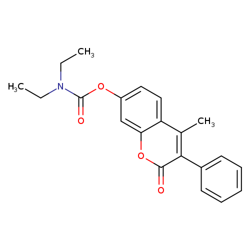 4-methyl-2-oxo-3-phenyl-2H-chromen-7-yl N,N-diethylcarbamate