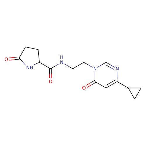 N-[2-(4-cyclopropyl-6-oxo-1,6-dihydropyrimidin-1-yl)ethyl]-5-oxopyrrolidine-2-carboxamide