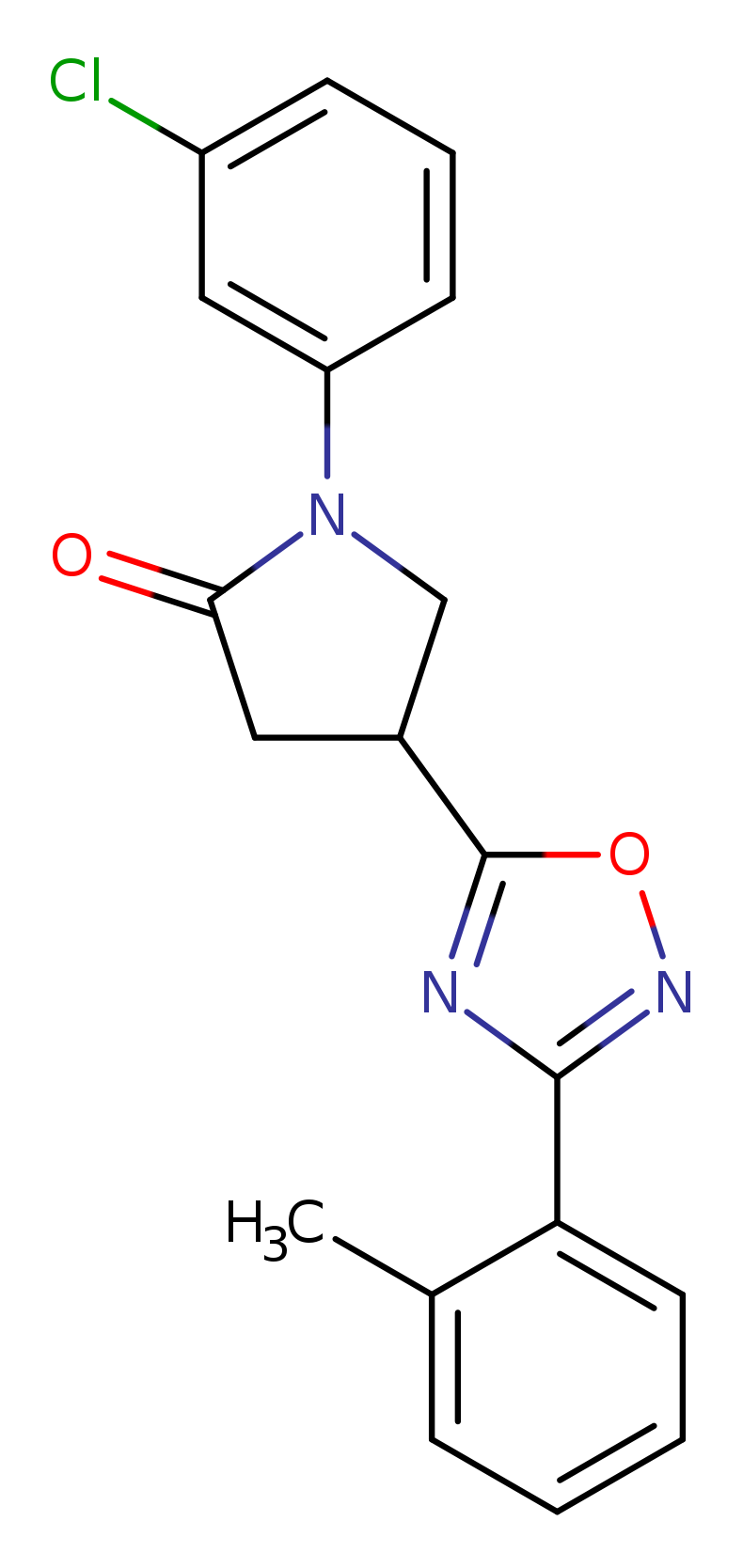1-(3-chlorophenyl)-4-[3-(2-methylphenyl)-1,2,4-oxadiazol-5-yl]pyrrolidin-2-one