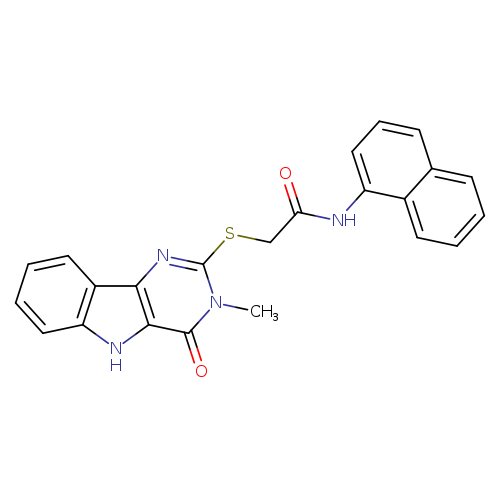 2-({3-methyl-4-oxo-3H,4H,5H-pyrimido[5,4-b]indol-2-yl}sulfanyl)-N-(naphthalen-1-yl)acetamide