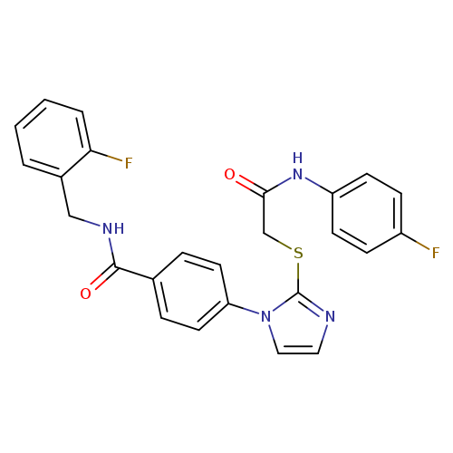4-[2-({[(4-fluorophenyl)carbamoyl]methyl}sulfanyl)-1H-imidazol-1-yl]-N-[(2-fluorophenyl)methyl]benzamide