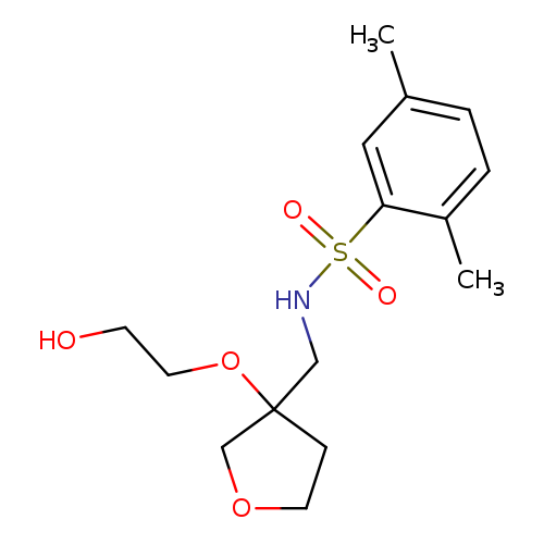 N-{[3-(2-hydroxyethoxy)oxolan-3-yl]methyl}-2,5-dimethylbenzene-1-sulfonamide