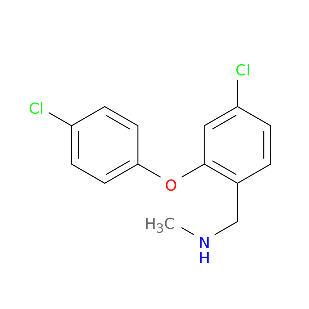 {[4-chloro-2-(4-chlorophenoxy)phenyl]methyl}(methyl)amine