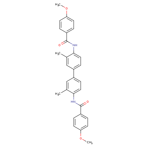 4-methoxy-N-[4'-(4-methoxybenzamido)-3,3'-dimethyl-[1,1'-biphenyl]-4-yl]benzamide