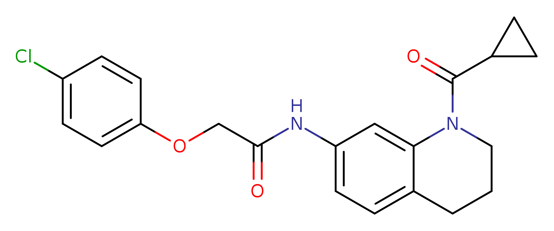 2-(4-chlorophenoxy)-N-(1-cyclopropanecarbonyl-1,2,3,4-tetrahydroquinolin-7-yl)acetamide
