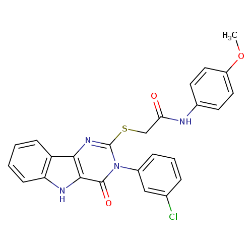 2-{[3-(3-chlorophenyl)-4-oxo-3H,4H,5H-pyrimido[5,4-b]indol-2-yl]sulfanyl}-N-(4-methoxyphenyl)acetamide