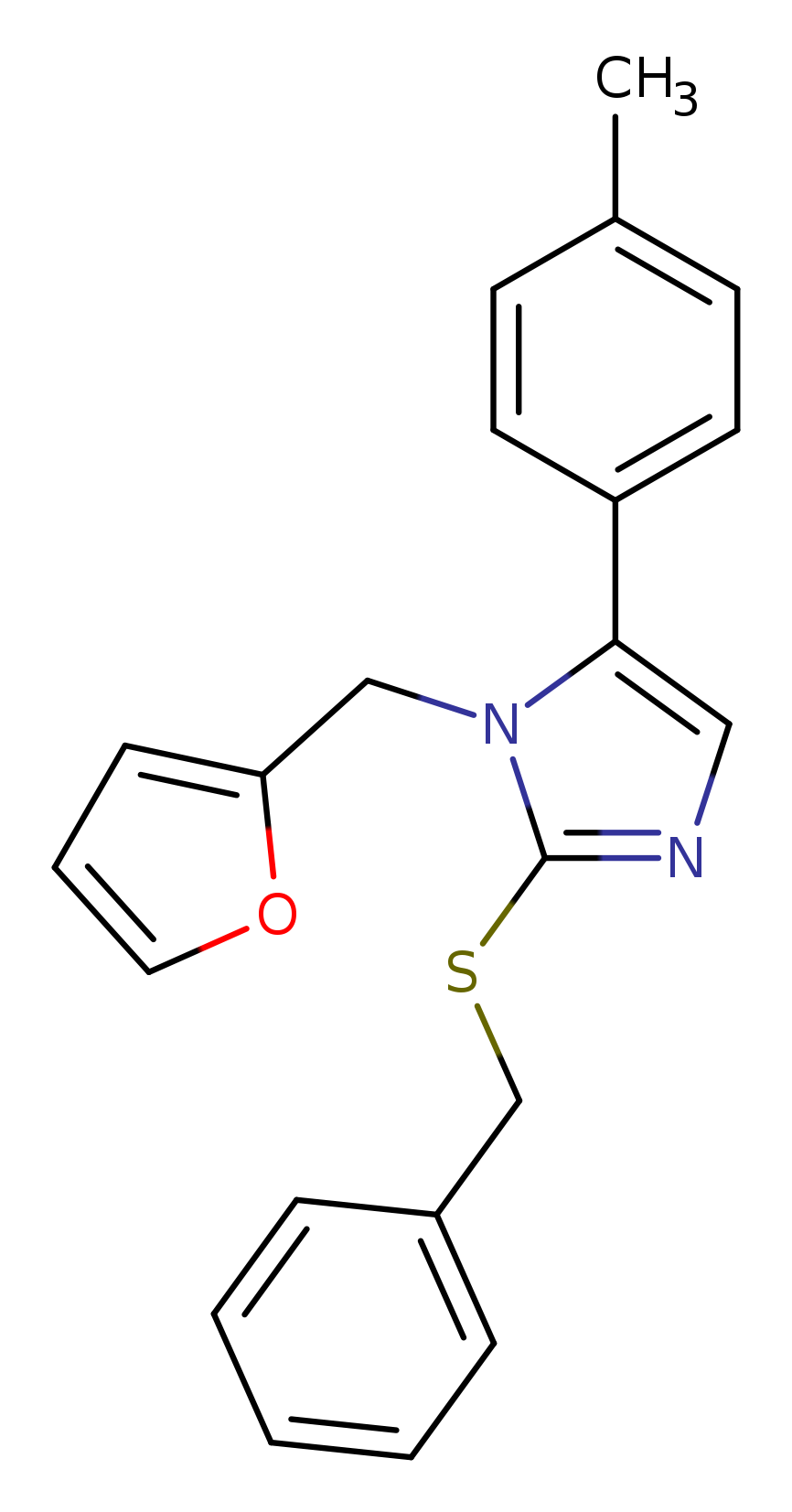 2-(benzylsulfanyl)-1-[(furan-2-yl)methyl]-5-(4-methylphenyl)-1H-imidazole