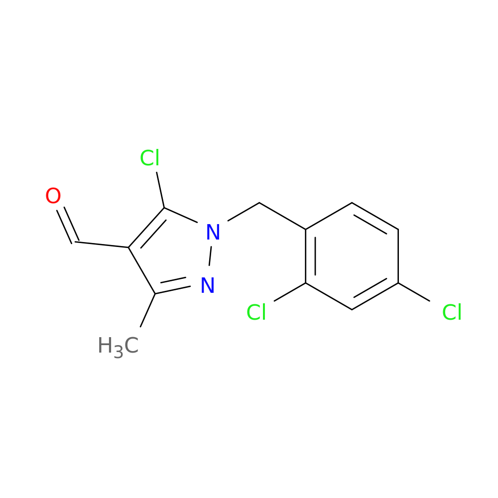 5-chloro-1-[(2,4-dichlorophenyl)methyl]-3-methyl-1H-pyrazole-4-carbaldehyde