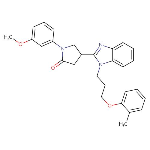 1-(3-methoxyphenyl)-4-{1-[3-(2-methylphenoxy)propyl]-1H-1,3-benzodiazol-2-yl}pyrrolidin-2-one