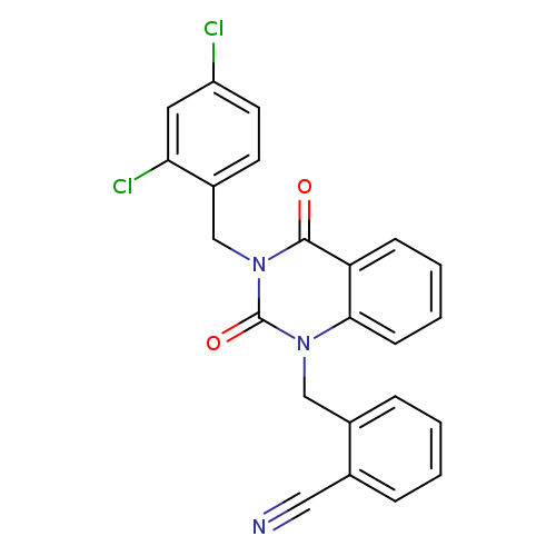 2-({3-[(2,4-dichlorophenyl)methyl]-2,4-dioxo-1,2,3,4-tetrahydroquinazolin-1-yl}methyl)benzonitrile