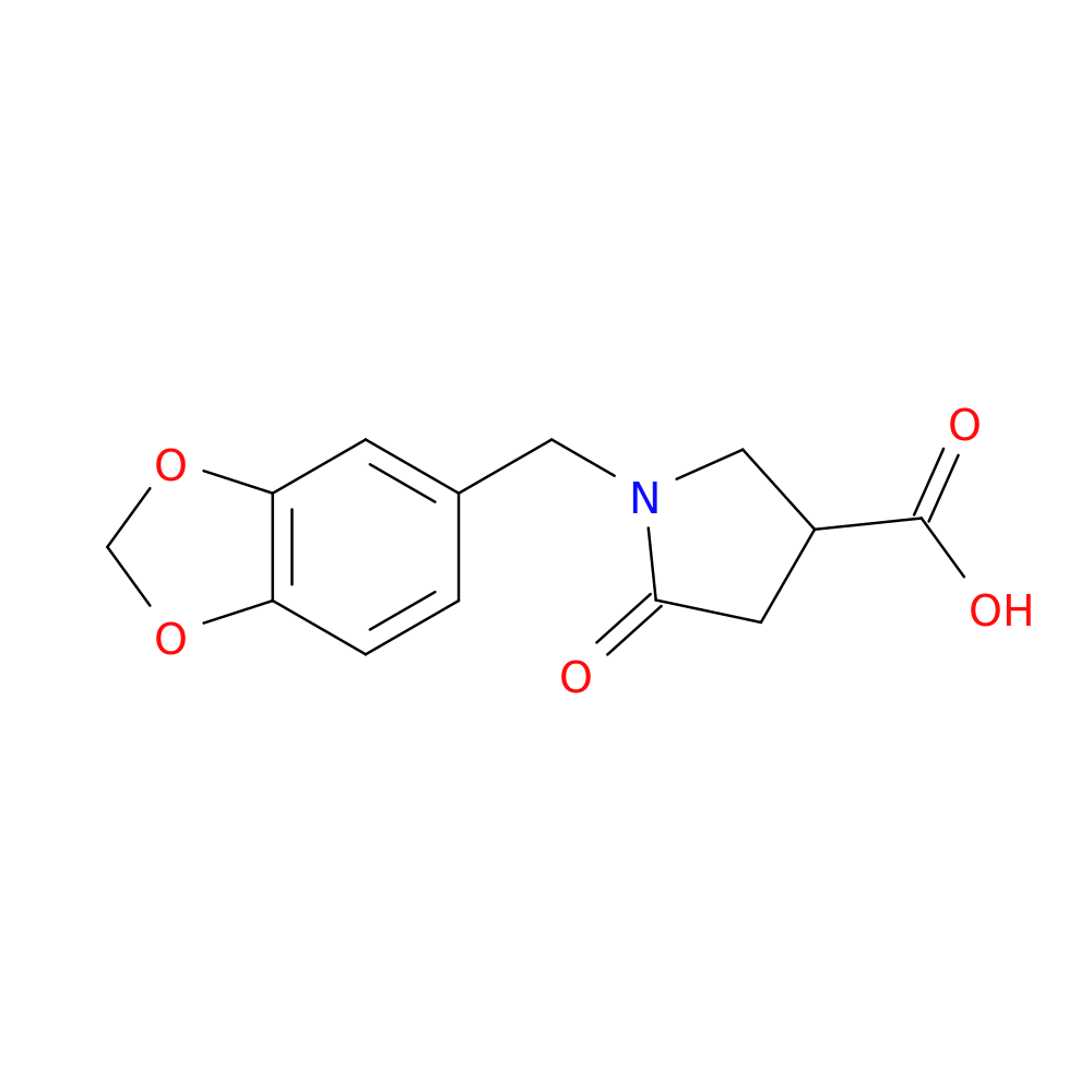 1-(1,3-Benzodioxol-5-ylmethyl)-5-oxopyrrolidine-3-carboxylic acid
