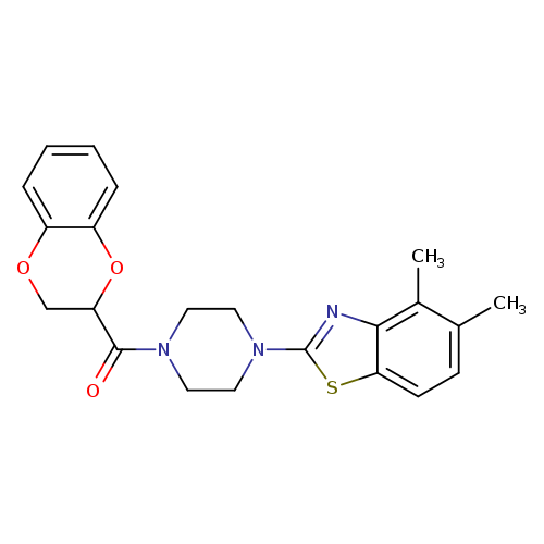 2-[4-(2,3-dihydro-1,4-benzodioxine-2-carbonyl)piperazin-1-yl]-4,5-dimethyl-1,3-benzothiazole