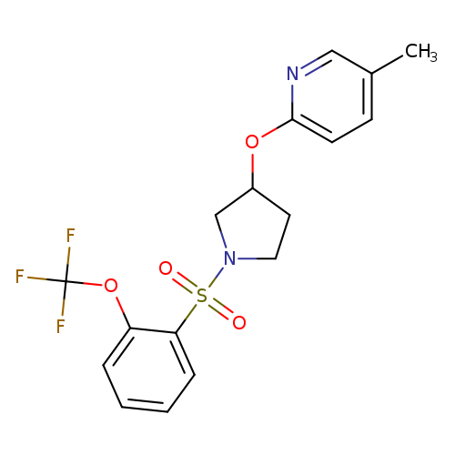 5-methyl-2-({1-[2-(trifluoromethoxy)benzenesulfonyl]pyrrolidin-3-yl}oxy)pyridine