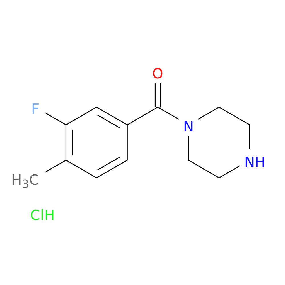 1-[(3-Fluoro-4-methylphenyl)carbonyl]piperazine hydrochloride