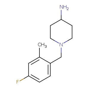 1-[(4-Fluoro-2-methylphenyl)methyl]piperidin-4-amine