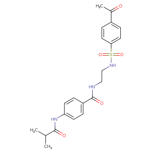 N-[2-(4-acetylbenzenesulfonamido)ethyl]-4-(2-methylpropanamido)benzamide
