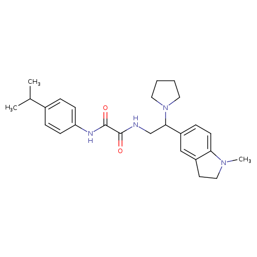 N-[2-(1-methyl-2,3-dihydro-1H-indol-5-yl)-2-(pyrrolidin-1-yl)ethyl]-N'-[4-(propan-2-yl)phenyl]ethanediamide