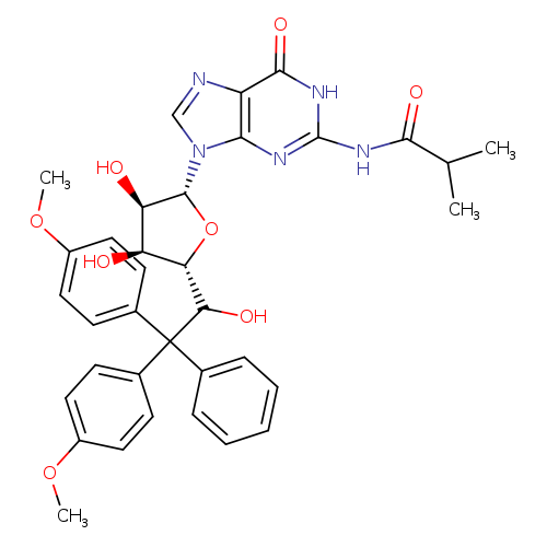5'-O-[Bis(4-methoxyphenyl)phenylmethyl]-N-(2-methyl-1-oxopropyl)guanosine