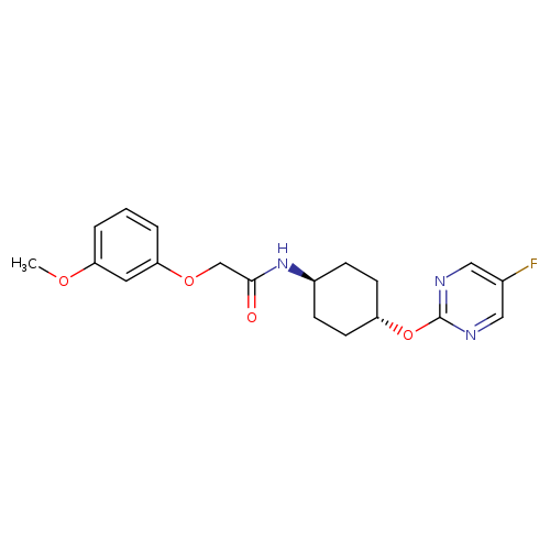 2-(3-methoxyphenoxy)-N-[(1r,4r)-4-[(5-fluoropyrimidin-2-yl)oxy]cyclohexyl]acetamide