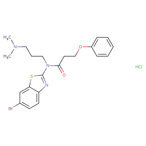 N-(6-bromo-1,3-benzothiazol-2-yl)-N-[3-(dimethylamino)propyl]-3-phenoxypropanamide hydrochloride