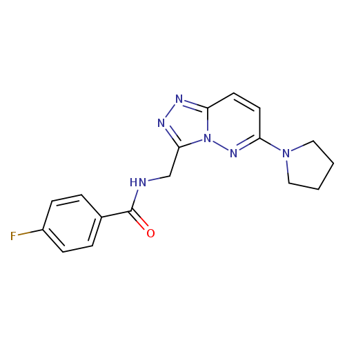 4-fluoro-N-{[6-(pyrrolidin-1-yl)-[1,2,4]triazolo[4,3-b]pyridazin-3-yl]methyl}benzamide