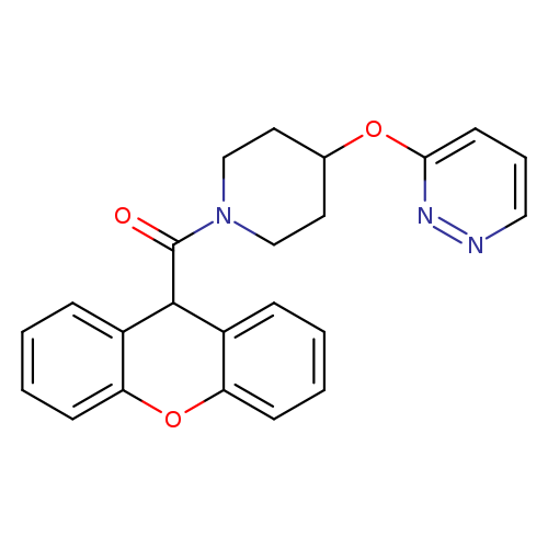 3-{[1-(9H-xanthene-9-carbonyl)piperidin-4-yl]oxy}pyridazine