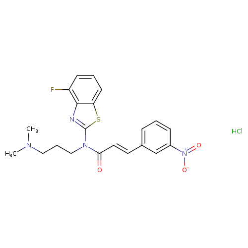 (2E)-N-[3-(dimethylamino)propyl]-N-(4-fluoro-1,3-benzothiazol-2-yl)-3-(3-nitrophenyl)prop-2-enamide hydrochloride