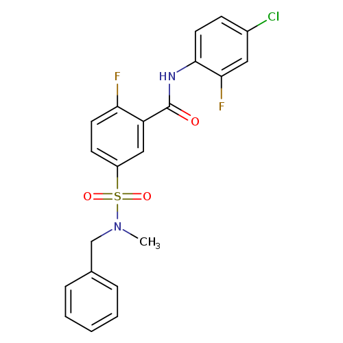 5-[benzyl(methyl)sulfamoyl]-N-(4-chloro-2-fluorophenyl)-2-fluorobenzamide