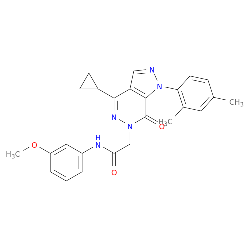 2-[4-cyclopropyl-1-(2,4-dimethylphenyl)-7-oxo-1H,6H,7H-pyrazolo[3,4-d]pyridazin-6-yl]-N-(3-methoxyphenyl)acetamide