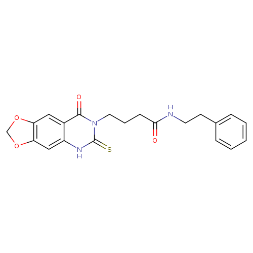 4-{8-oxo-6-sulfanylidene-2H,5H,6H,7H,8H-[1,3]dioxolo[4,5-g]quinazolin-7-yl}-N-(2-phenylethyl)butanamide