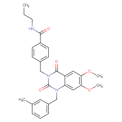 4-({6,7-dimethoxy-1-[(3-methylphenyl)methyl]-2,4-dioxo-1,2,3,4-tetrahydroquinazolin-3-yl}methyl)-N-propylbenzamide