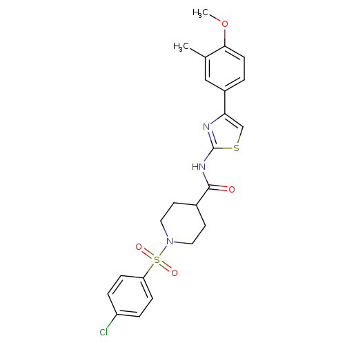 1-(4-chlorobenzenesulfonyl)-N-[4-(4-methoxy-3-methylphenyl)-1,3-thiazol-2-yl]piperidine-4-carboxamide