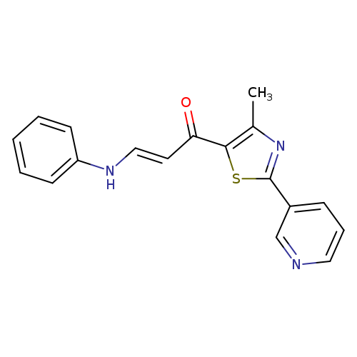 (2E)-1-[4-methyl-2-(pyridin-3-yl)-1,3-thiazol-5-yl]-3-(phenylamino)prop-2-en-1-one