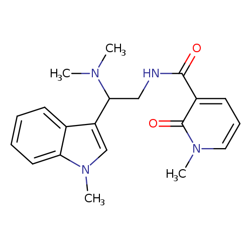 N-[2-(dimethylamino)-2-(1-methyl-1H-indol-3-yl)ethyl]-1-methyl-2-oxo-1,2-dihydropyridine-3-carboxamide