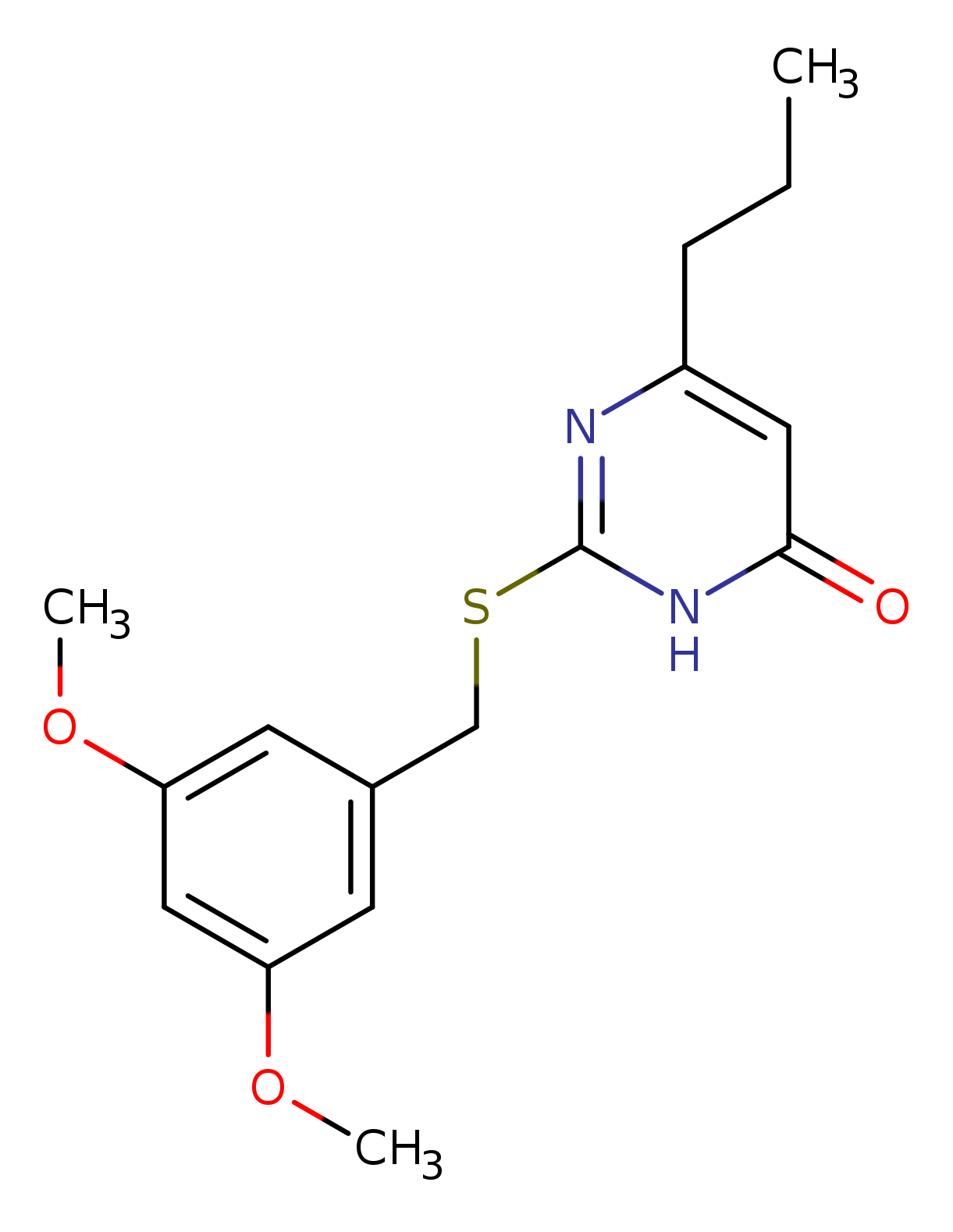 2-{[(3,5-dimethoxyphenyl)methyl]sulfanyl}-6-propyl-3,4-dihydropyrimidin-4-one