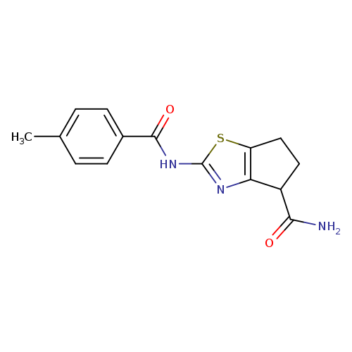 2-(4-methylbenzamido)-4H,5H,6H-cyclopenta[d][1,3]thiazole-4-carboxamide