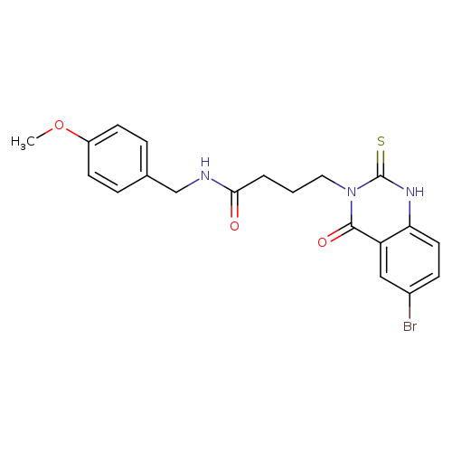 4-(6-bromo-4-oxo-2-sulfanylidene-1,2,3,4-tetrahydroquinazolin-3-yl)-N-[(4-methoxyphenyl)methyl]butanamide