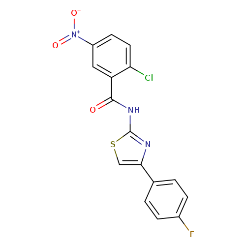 2-chloro-N-[4-(4-fluorophenyl)-1,3-thiazol-2-yl]-5-nitrobenzamide