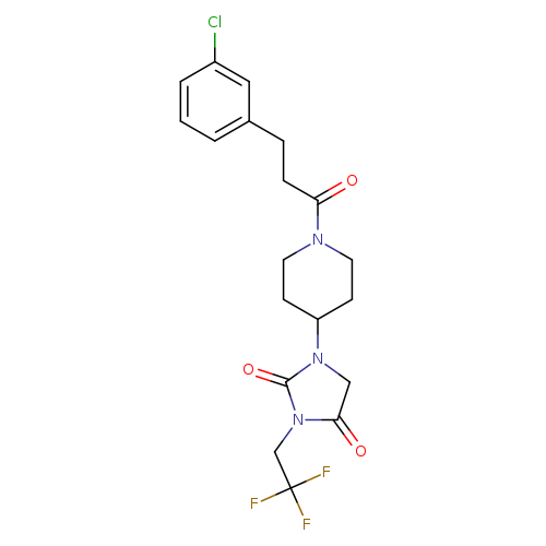 1-{1-[3-(3-chlorophenyl)propanoyl]piperidin-4-yl}-3-(2,2,2-trifluoroethyl)imidazolidine-2,4-dione