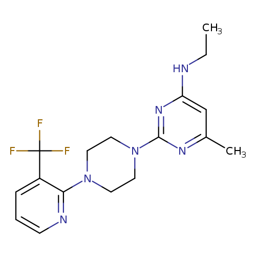 N-ethyl-6-methyl-2-{4-[3-(trifluoromethyl)pyridin-2-yl]piperazin-1-yl}pyrimidin-4-amine