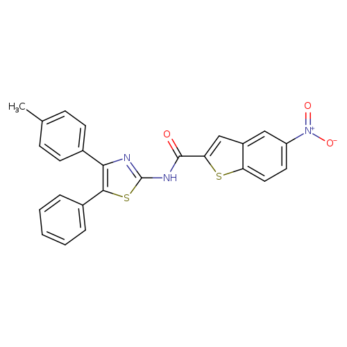 N-[4-(4-methylphenyl)-5-phenyl-1,3-thiazol-2-yl]-5-nitro-1-benzothiophene-2-carboxamide