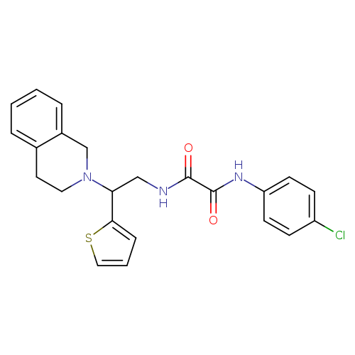 N'-(4-chlorophenyl)-N-[2-(1,2,3,4-tetrahydroisoquinolin-2-yl)-2-(thiophen-2-yl)ethyl]ethanediamide