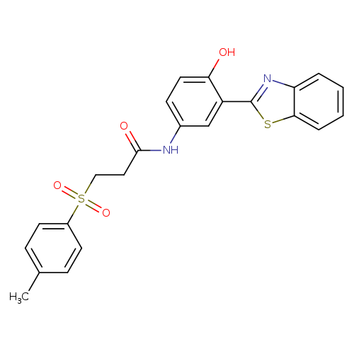 N-[3-(1,3-benzothiazol-2-yl)-4-hydroxyphenyl]-3-(4-methylbenzenesulfonyl)propanamide