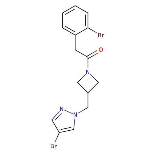 1-{3-[(4-bromo-1H-pyrazol-1-yl)methyl]azetidin-1-yl}-2-(2-bromophenyl)ethan-1-one