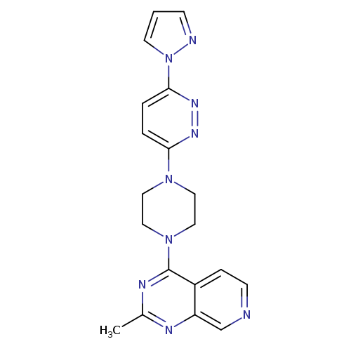 3-(4-{2-methylpyrido[3,4-d]pyrimidin-4-yl}piperazin-1-yl)-6-(1H-pyrazol-1-yl)pyridazine