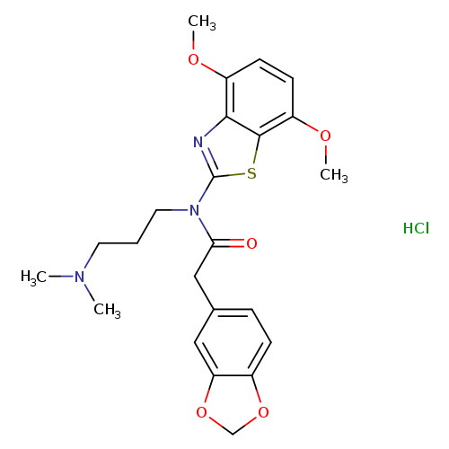 2-(2H-1,3-benzodioxol-5-yl)-N-(4,7-dimethoxy-1,3-benzothiazol-2-yl)-N-[3-(dimethylamino)propyl]acetamide hydrochloride