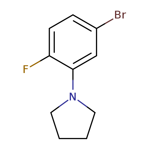 4-Bromo-1-fluoro-2-pyrrolidinobenzene