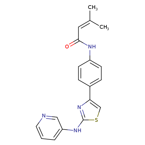 3-methyl-N-(4-{2-[(pyridin-3-yl)amino]-1,3-thiazol-4-yl}phenyl)but-2-enamide